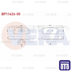 Renault Symbol 3 Clio 4 Dacia Sandero Stepway Ön Fren Balatası 1.2-1.5 Dcı 2012 BP11426-00 