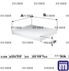 Renault Symbol II Kabin Filtresi 272773016R 272773016R