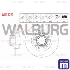 Renault Trafic 2 Fren Diski Arka 2001-2014 WBD1227 