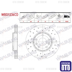 Scenic 3 Ön Fren Diski Walburg Performans Delikli Disk Tek WBD1236CD 