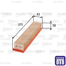 Symbol Hava Filtresi 1.5Dci Valeo Süngersiz 7701477208 7701477208