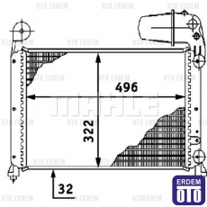 Tempra Motor Su Radyatörü Bidonlu Mahle 46425435 46425435