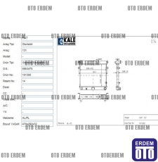 Tofaş Dogan Motor Su Radyatörü Yeni Model AL-PL 85008077 85008077