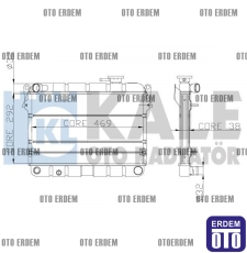 Tofaş Şahin Motor Su Radyatörü 2 Sıra 85008077 85008077