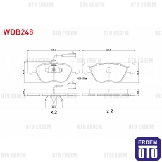 Alfa Romeo 156 147 Fren Balatası Ön 