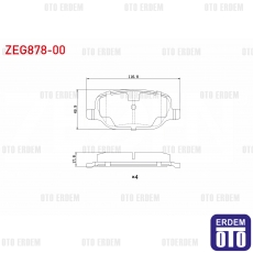 Alfa Romeo 159 (939) Fren Balata Arka 2006-2011 / Brera Fren Balata Arka 2006-2011 / Spider (939) Fren Balata Arka 2006 