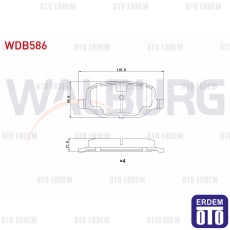 Alfa Romeo 159 Fren Balata Arka 2006-2011 