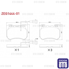 Alfa Romeo 159 Fren Balatası Ön 2006-2011 