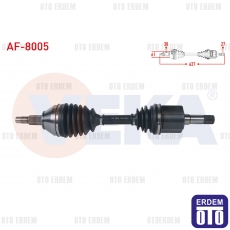 Alfa Romeo 159 Ön Aks Sol Komple Uzunluk 627mm  - 2