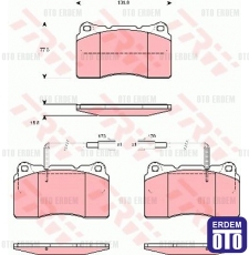 Alfa Romeo Spider Ön Fren Balatası 3.2- 2.4Jtd TRW 9951155 - 2