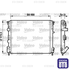 Clio 2 Motor Su Radyatörü Klimalı Mekanik Valeo 8200343476 - 2