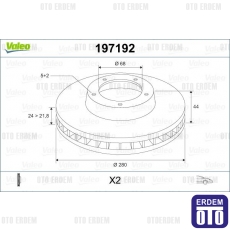 Dacia Duster Ön Fren Diski Havalı 280Mm Valeo 402060010R