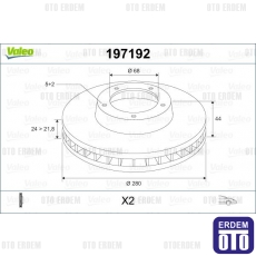 Dacia Duster Ön Fren Diski Havalı 280Mm Valeo 402060010R