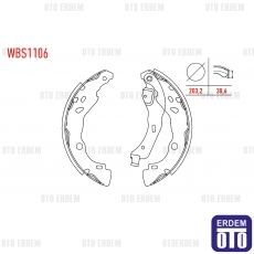 Dacia Logan Fren Pabuç Balata Arka 2004-2012 / Celysee 2012>> / 301 2012>> / Symbol III 2012>> / Note 2013>> / C3 II 2009-2016 