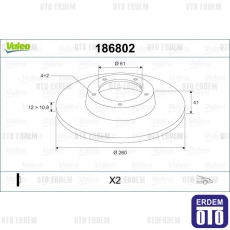 Dacia Logan Ön Fren Diski 259Mm Valeo 7701208252