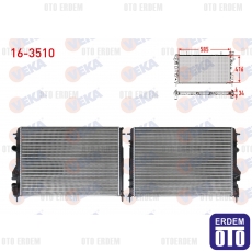 Dacia Logan Su Radyatörü Mekanik 1.5 DCI 2004-2012 16-3510 - 2
