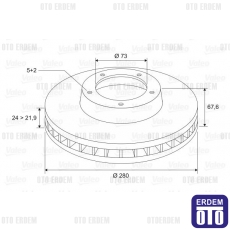 Ducato Ön Fren Disk Takımı 280Mm Valeo 46806233