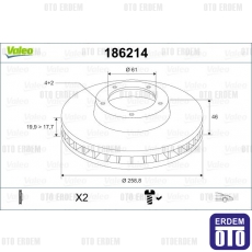 Espace Ön Fren Diski Havalı 259Mm Valeo 7701204283