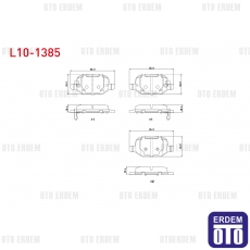 Fiat 500L Arka Fren Balatası 2012- 