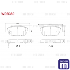 Fiat 500L Fren Balatası Ön 2012 