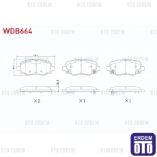 Fiat 500X Fren Balatası İkazlı Arka 2014 
