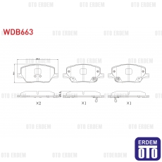Fiat 500X  Fren Balatası Ön 2014 