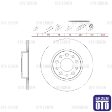 Fiat 500X Fren Diski Arka 2014 