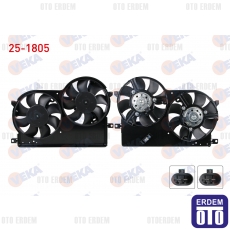 Fiat Albea Fan Motoru Su + Klima Davlumbazlı Çiftli 1.3 Mjt 2003-2007 25-1805 - 2