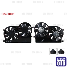 Fiat Albea Fan Motoru Su + Klima Davlumbazlı Çiftli 1.3 Mjt 2003-2007 25-1805