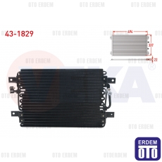 Fiat Albea Klima Radyatörü 1.4 2003-2007 43-1829 - 2
