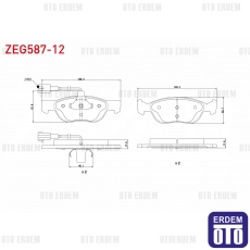 Fiat Brava Bravo Alfa Romeo 145 Fren Balatası Ön 1994-2004 