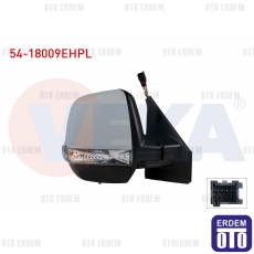 Fiat Doblo Cargo  Dış Dikiz Aynası Sol Elektrikli Isıtmalı Sinyallı Astarlı Çift Camlı 2010 54-18009EHPL - 2