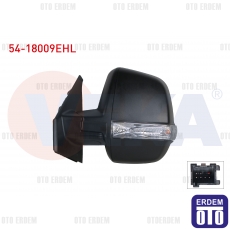 Fiat Doblo Cargo Dış Dikiz Aynası Sol Elektrikli Isıtmalı Sinyalli Çift Camlı 2010- 54-18009EHL - 2