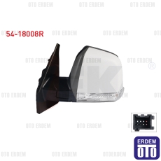 Fiat Doblo Dış Dikiz Aynası Sağ Mekanik Sinyalli Tek Camlı 2010- 54-18008R