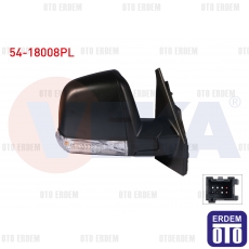 Fiat Doblo Dış Dikiz Aynası Sol Mekanik Sinyallı Astarlı Tek Camlı 2010- 54-18008PL - 2
