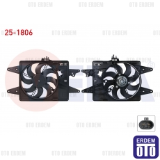 Fiat Doblo Fan Motoru Su Radyatörü Davlumbazlı Tekli Fan 1.9 D 2001-2010 25-1806 - 2