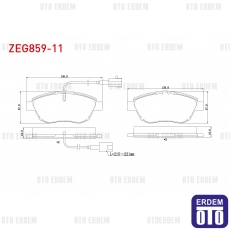 Fiat Doblo Grande Punto Linea Bravo Kombinasyon Fren Balata 2010- / 2005-2012 / 2007- / 2006- / 2012 