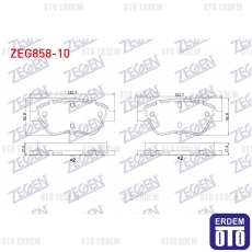 Fiat Doblo Linea Albea Fren Balatası Ön 1.2i / 1.3 MJT 2001-2010 / 2003-2007 / 2007-  - 2