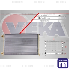 Fiat Doblo Su Radyatörü 1.9 D 2001-2010 16-1804 - 2