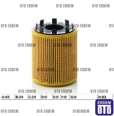 Fiat Doblo Yağ Filtresi Tırnaklı Tip 1.3Mjet 73500049
