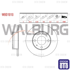 Fiat Doğan Şahin Kartal Uno Fren Diski Ön Düz Kaplamalı Performans Delikli 227.5x10.8x62.05x45.7 1.1 1.3 1.4 1.6 1993-2002 