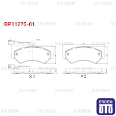 Fiat Ducato 3 Fren Balatası Ön Çift Fişli 2006- 