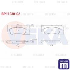 Fiat Ducato Arka Fren Balata Çift Fişli 2.0 Mjt / 2.3 Mjt 2014  - 2