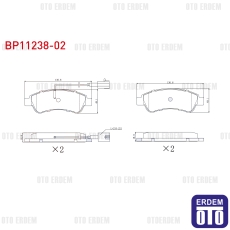 Fiat Ducato Arka Fren Balata Çift Fişli 2.0 Mjt / 2.3 Mjt 2014 
