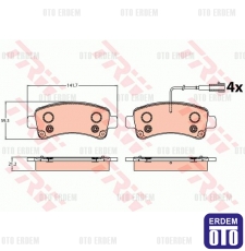 Fiat Ducato Arka Fren Balatası Fişli TRW 77367094