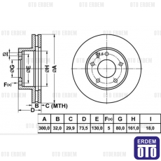 Fiat Ducato Ön Fren Diski 51957509