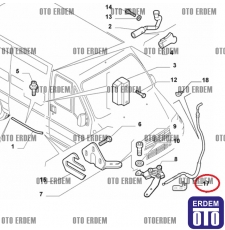 Fiat Ducato Sürgülü Kapı Kilit Teli 1334566080 - 4