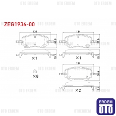 Fiat Egea Cross Ön Fren Balatası İkazlı 2015- 