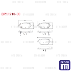 Fiat Egea Fren Balata Arka Ikazlı 