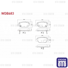 Fiat Egea Fren Balatası İkazlı Arka 2015 